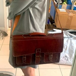 Leather Messenger Bag from Morocco